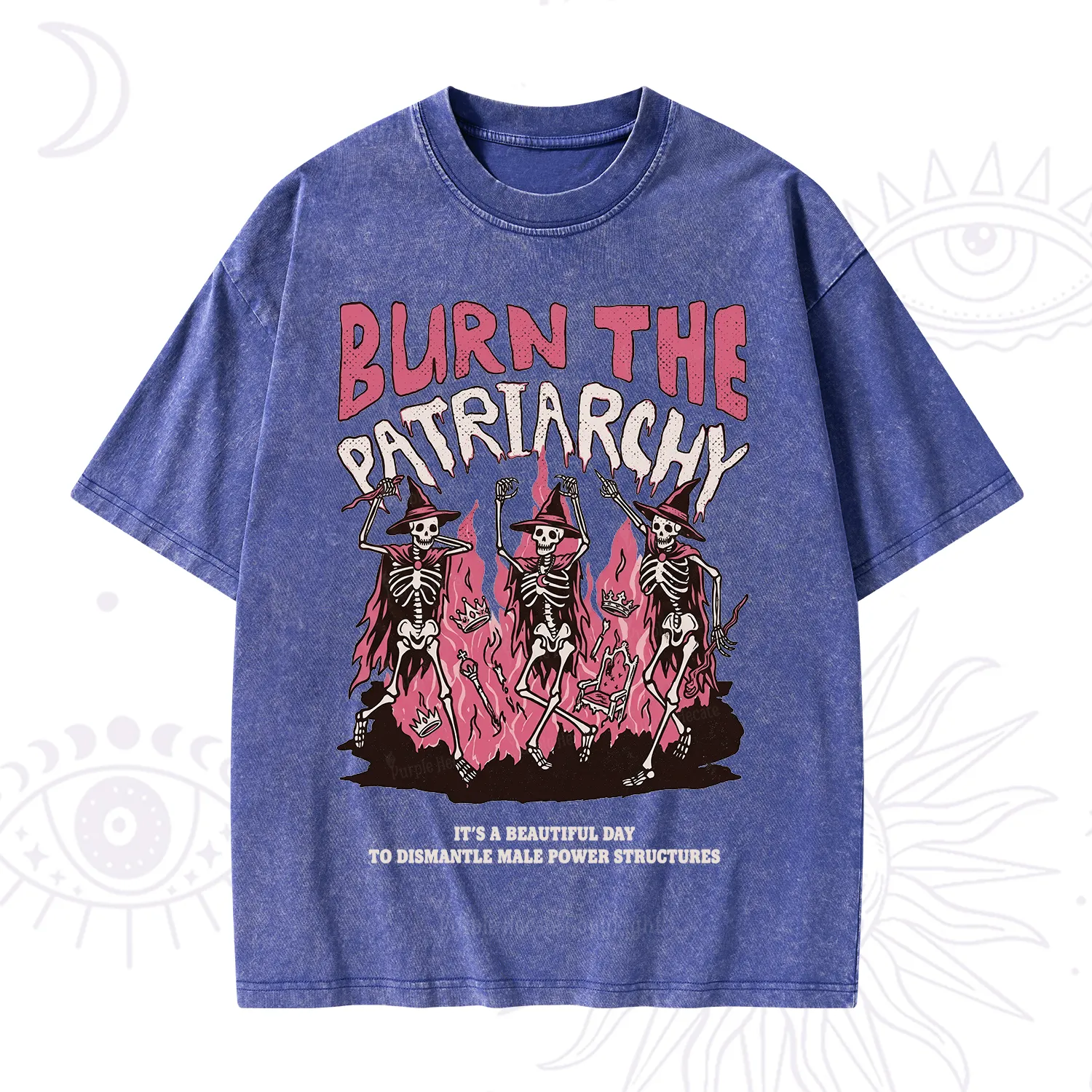 Purplehecate Burn The Patriarchy Washed T-Shirt