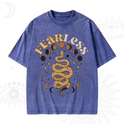 Purplehecate Fearless Serpent of the Moon Phases Washed T-Shirt