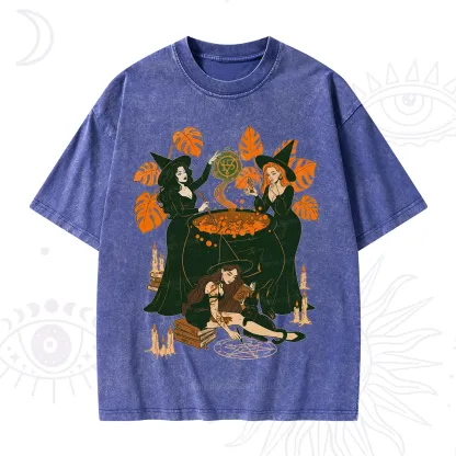 Purplehecate Midnight Potion Ritual Halloween Washed T-Shirt