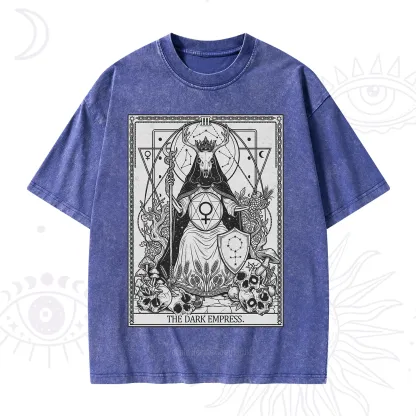 Purplehecate The Dark Empress Tarot Washed T-Shirt