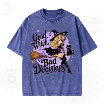Purplehecate Good Witch Bad Decisions Washed T-Shirt