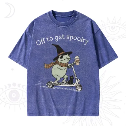 Purplehecate Off to get Spooky Halloween Forg Washed T-Shirt