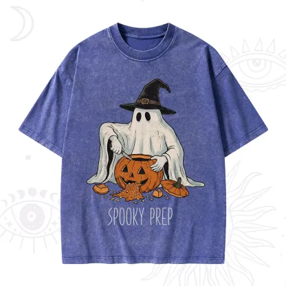 Purplehecate Spooky Prep Ghost Washed T-Shirt