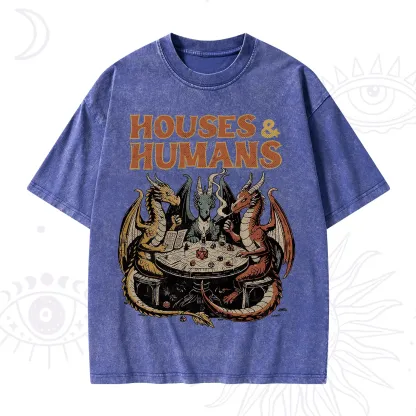 Purplehecate Houses And Humans Washed T-Shirt