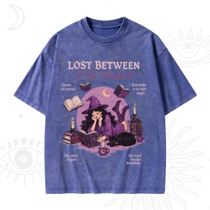 Purplehecate Lost Between the Pages Washed T-Shirt