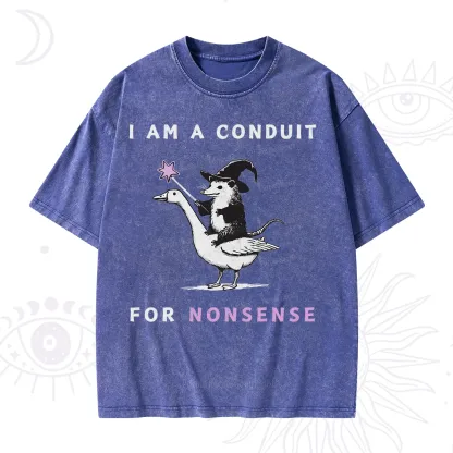 Purplehecate I Am A Conduit For Nonsense Washed T-Shirt