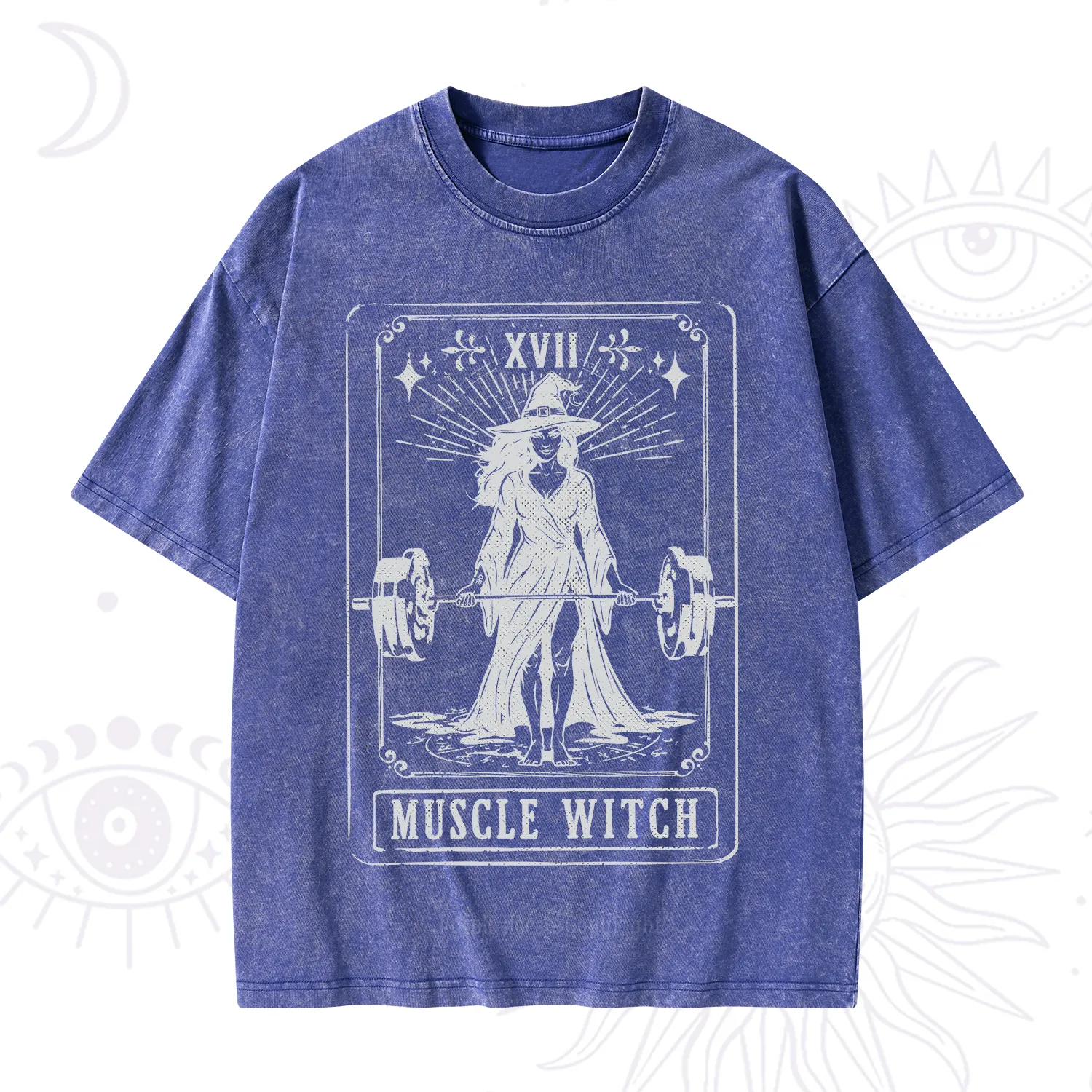 Purplehecate The Muscle With Tarot Washed T-Shirt