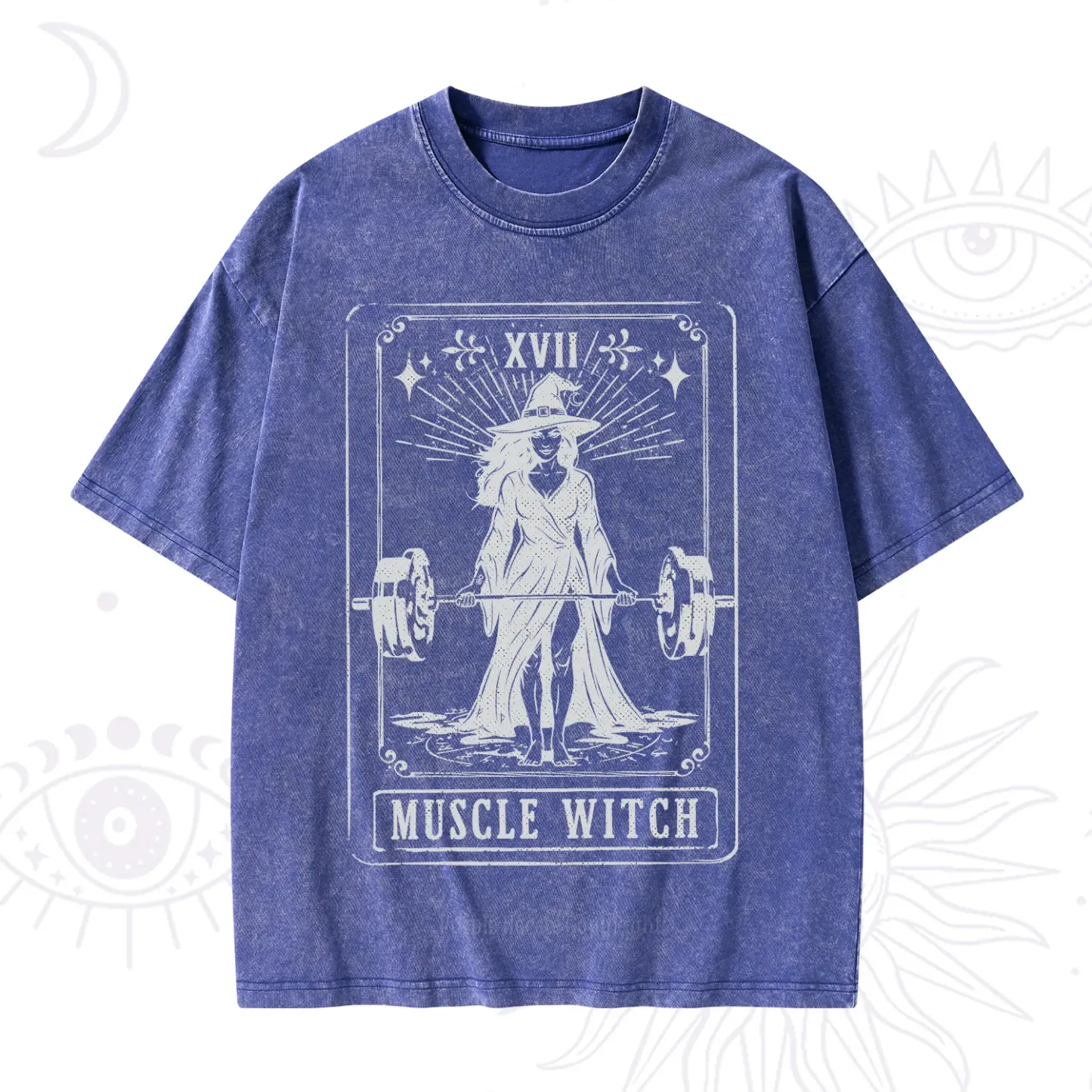 Purplehecate The Muscle With Tarot Washed T-Shirt