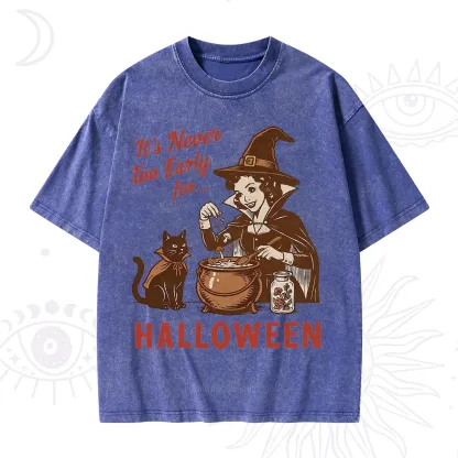 Purplehecate Never too Early for Halloween Washed T-Shirt