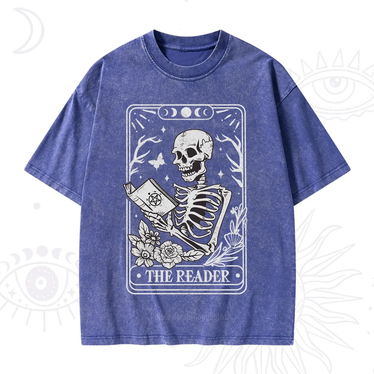 Purplehecate The Reader Tarot Card Washed T-Shirt
