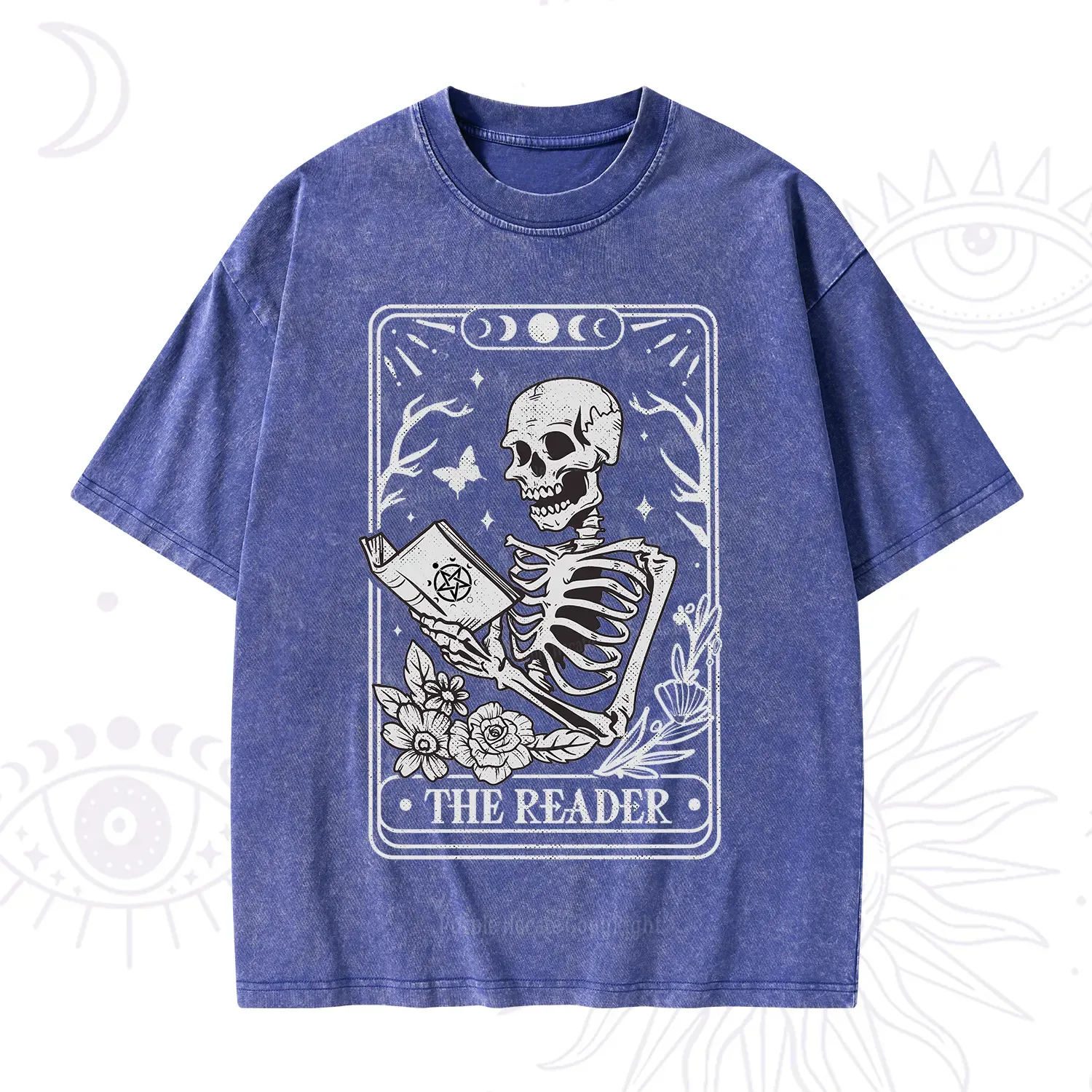 Purplehecate The Reader Tarot Card Washed T-Shirt