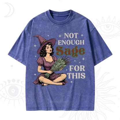 Purplehecate Not Enough Sage Witchcore Spiritual Washed T-Shirt