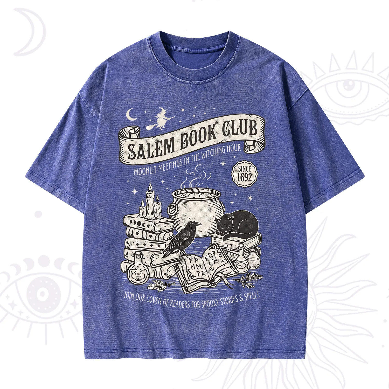 Purplehecate Salem Witch Book Club Washed T-Shirt