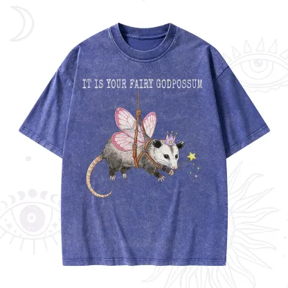 Purplehecate It Is Your Fairy Godpossum Washed T-Shirt