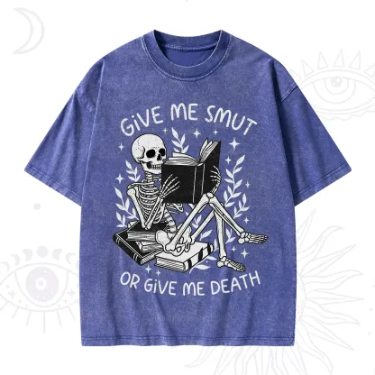 Purplehecate Give Me Smut Or Give Me Death Washed T-Shirt