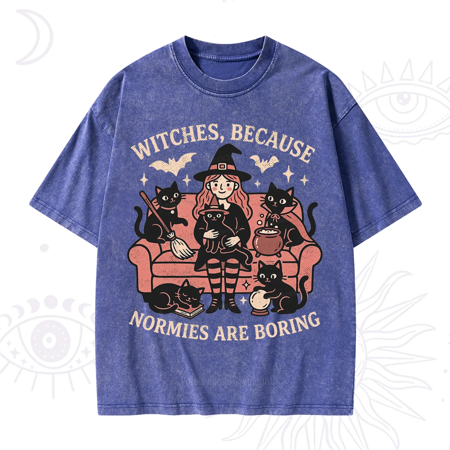 Purplehecate Witches Because Normies Are Boring Washed T-Shirt