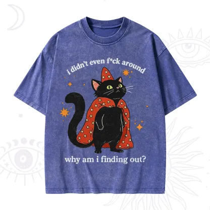 Purplehecate I Didn't Even F*ck Around Washed T-Shirt