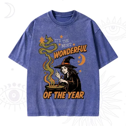 Purplehecate Is The Most Wonderful Time Halloween Washed T-Shirt
