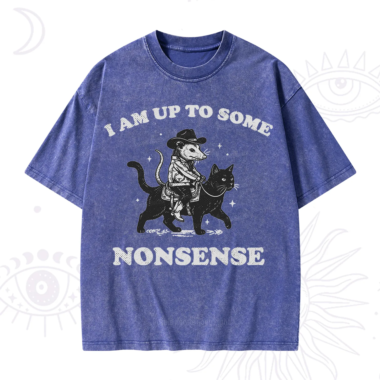Purplehecate I Am Up To Some Nonsense Opossum Washed T-Shirt