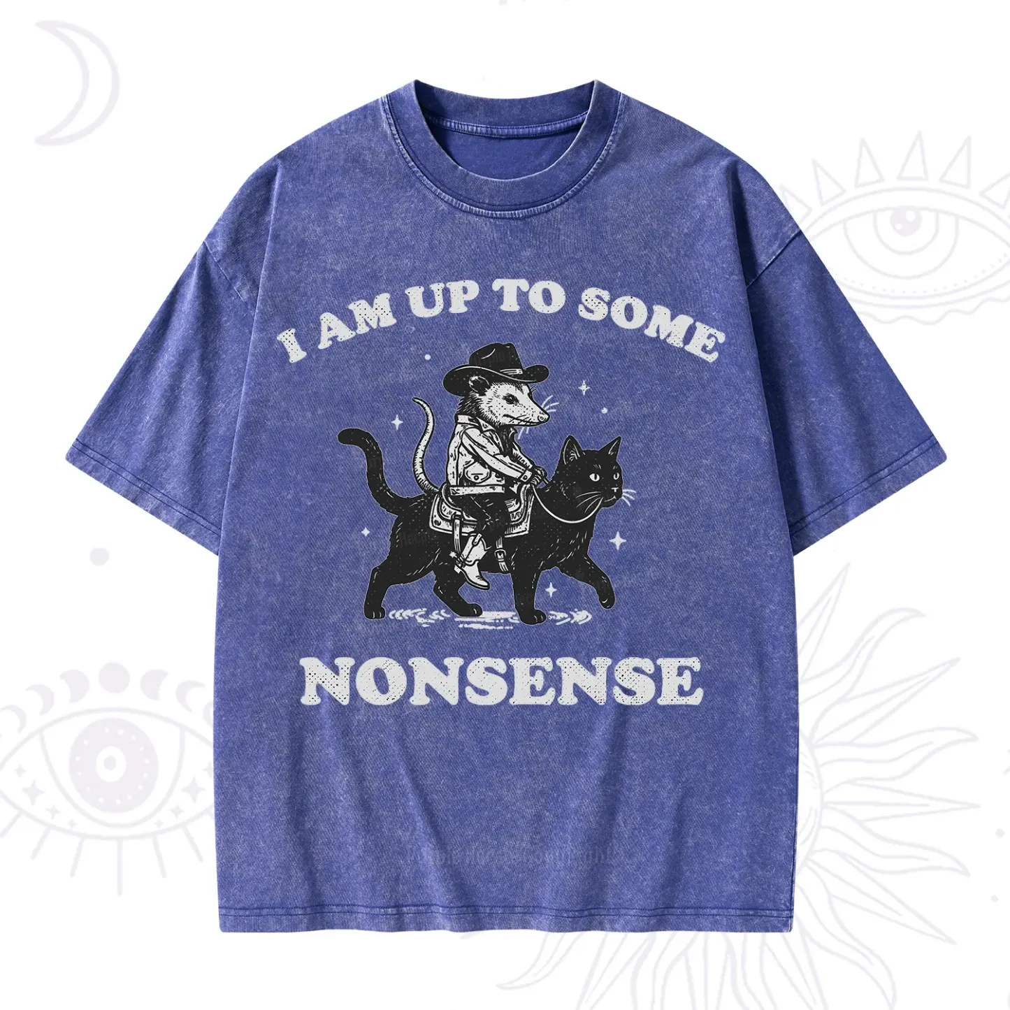 Purplehecate I Am Up To Some Nonsense Opossum Washed T-Shirt