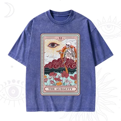 Purplehecate The Audacity Tarot Card Washed T-Shirt