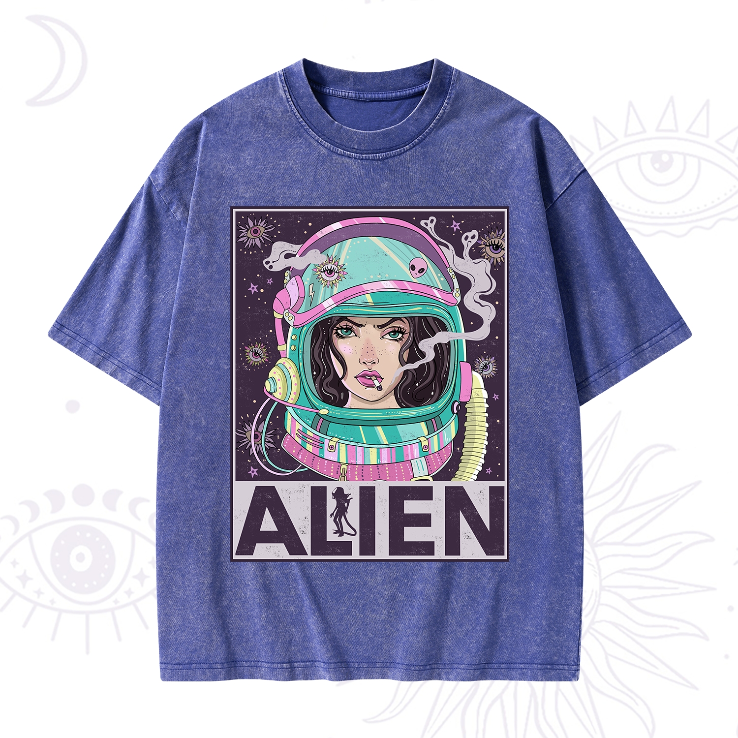 Purplehecate Galactic Encounter Washed T-Shirt