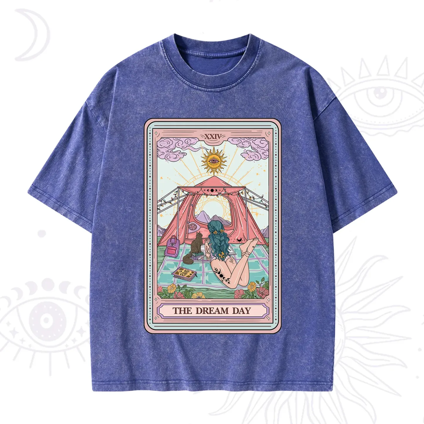 Purplehecate The Dream Day Tarot Washed T-Shirt