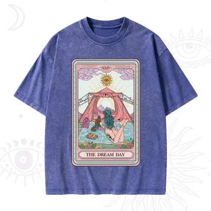 Purplehecate The Dream Day Tarot Washed T-Shirt