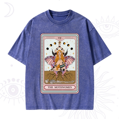 Purplehecate The Mothwomen Tarot Card Washed T-Shirt