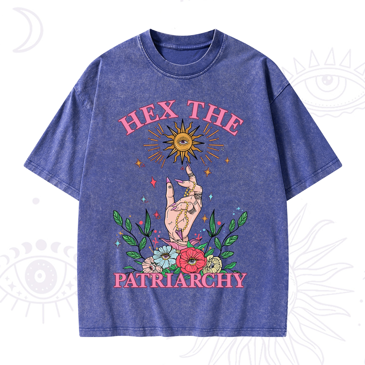 Purplehecate Hex The Patriarchy Witchy Washed T-Shirt