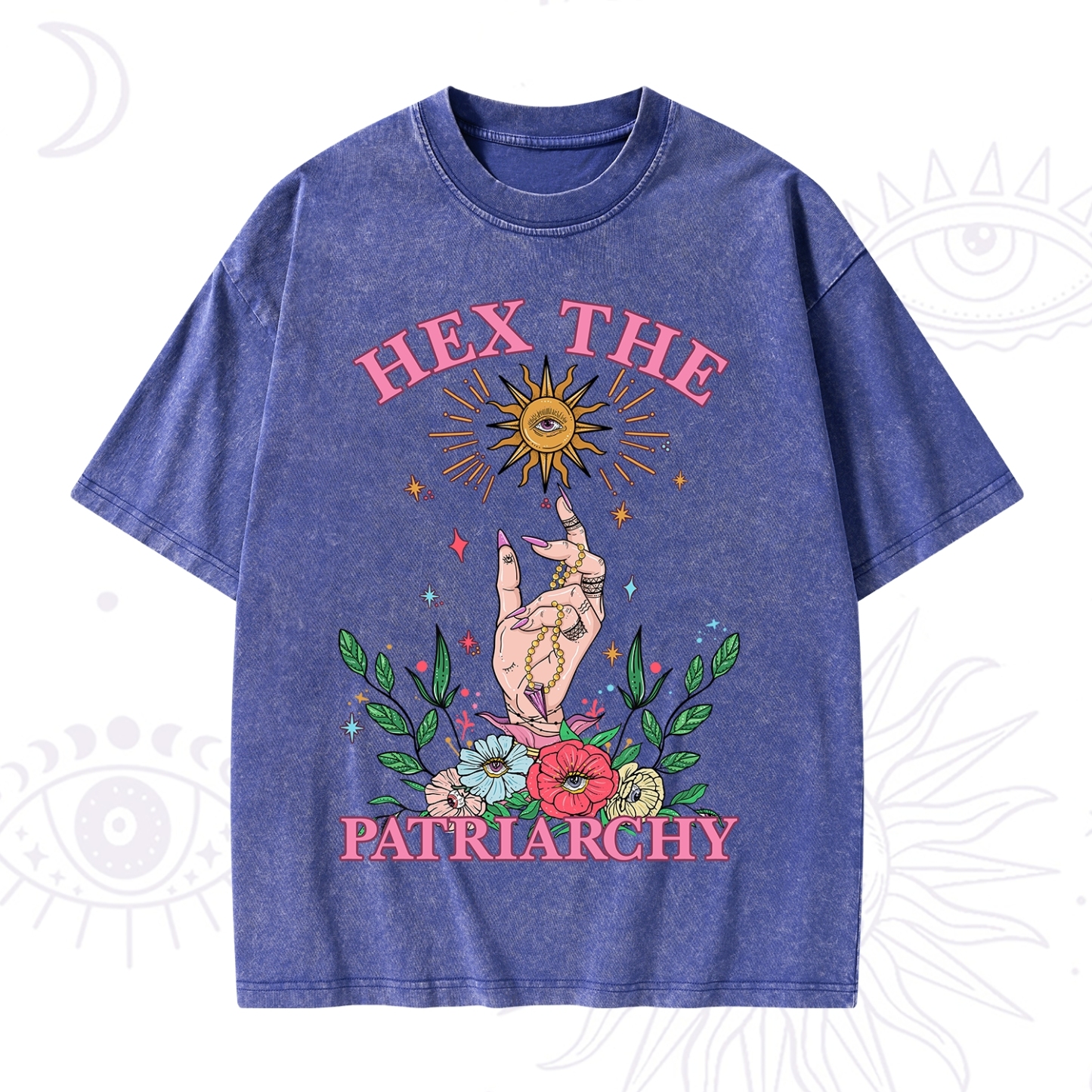 Purplehecate Hex The Patriarchy Witchy Washed T-Shirt