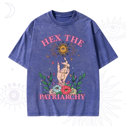 Purplehecate Hex The Patriarchy Witchy Washed T-Shirt