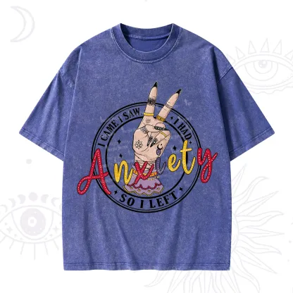 Purplehecate I Had Anxiety So I Left Washed T-Shirt