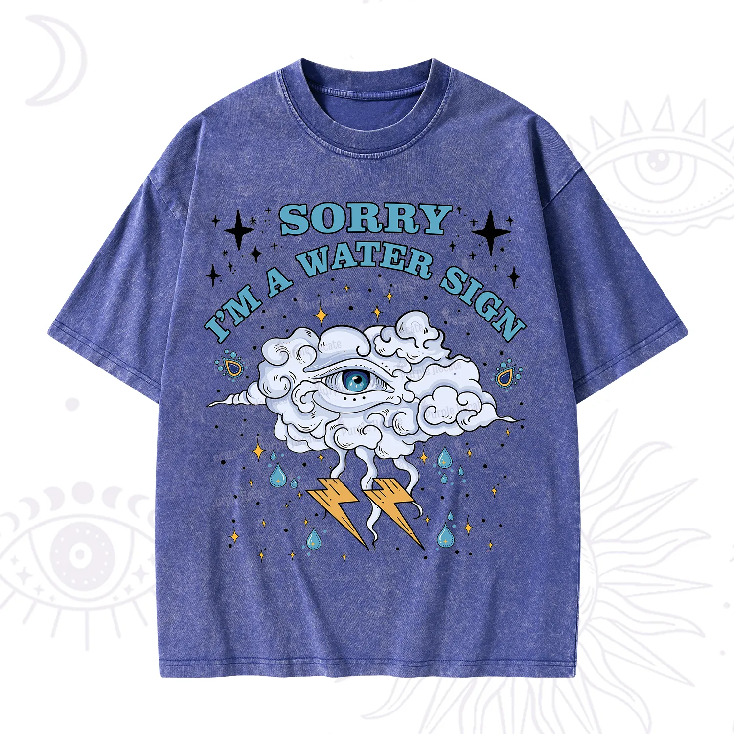 Purplehecate Sorry I'm A Water Sign Washed T-Shirt