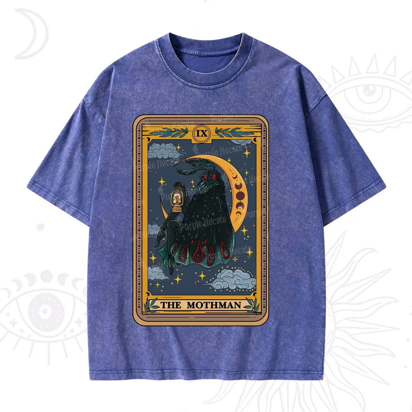 Purplehecate The Mothmen Tarot Washed T-Shirt