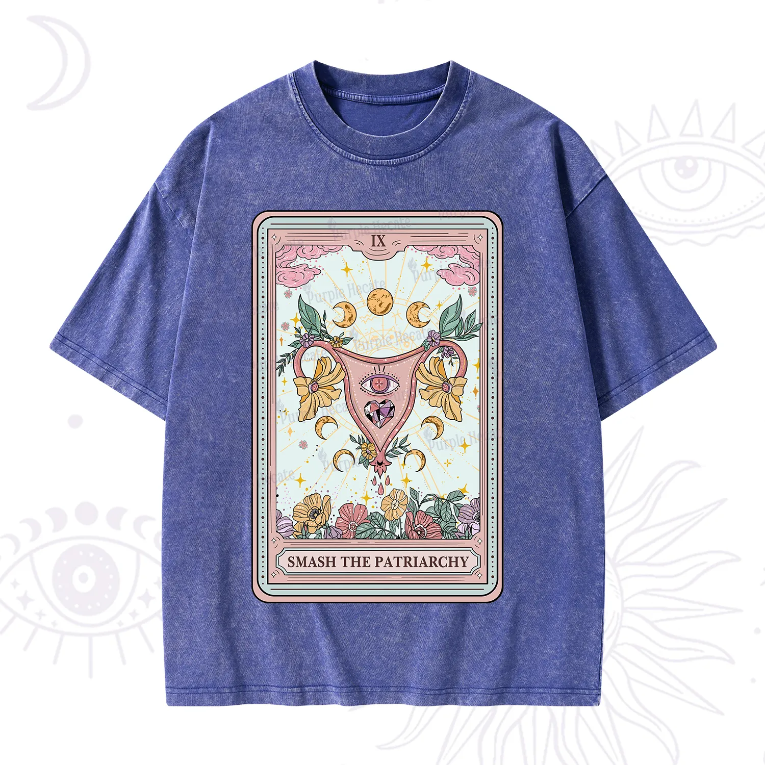 Purplehecate The Smash the Patriarchy Tarot Washed T-Shirt