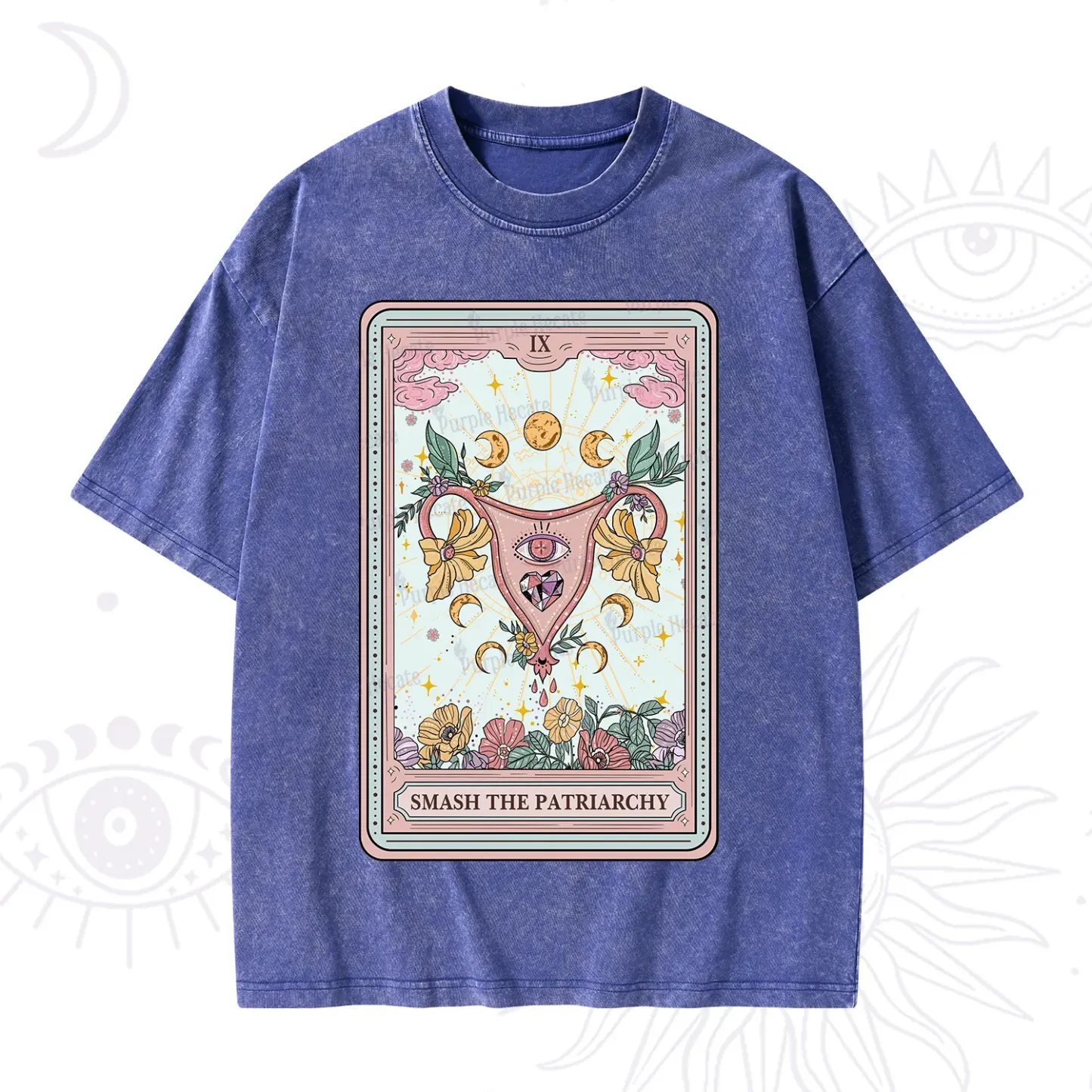 Purplehecate The Smash the Patriarchy Tarot Washed T-Shirt