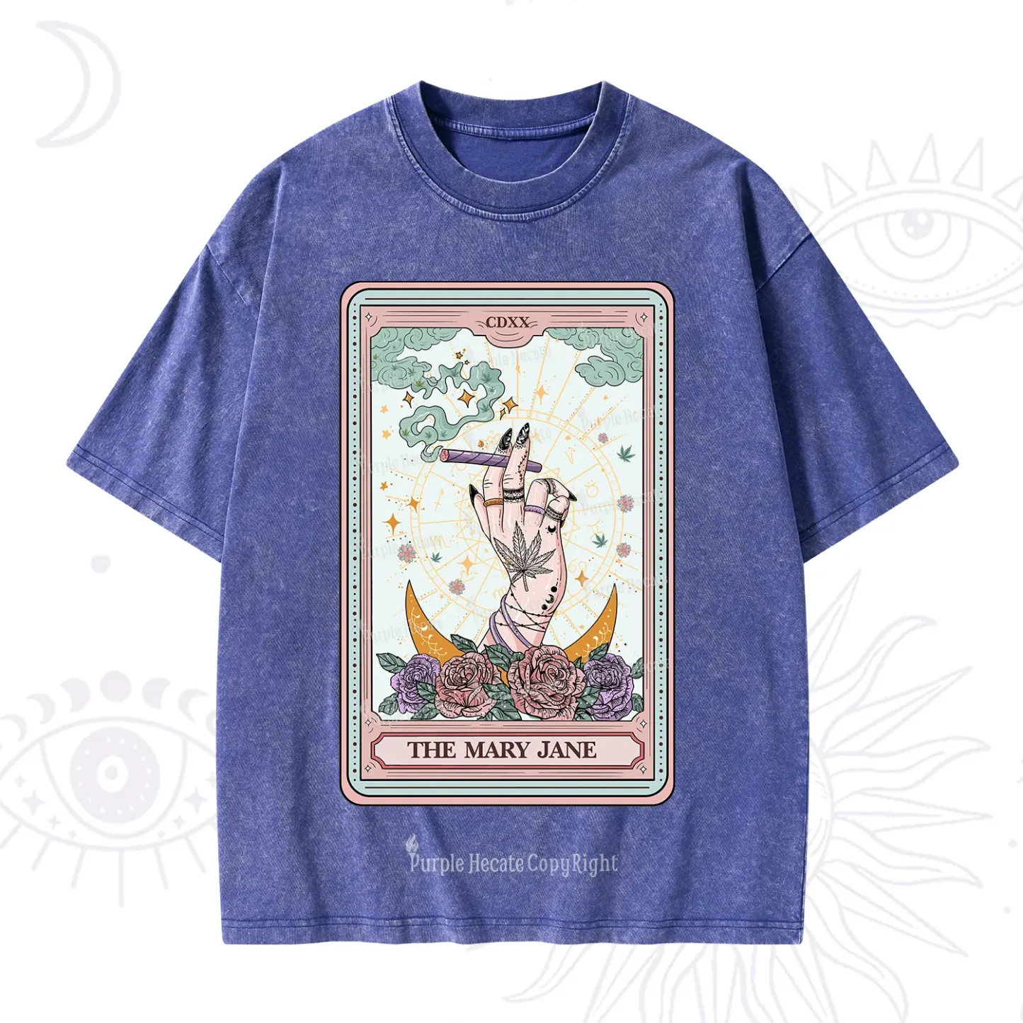 Purplehecate The Mary Jane Tarot Washed T-Shirt