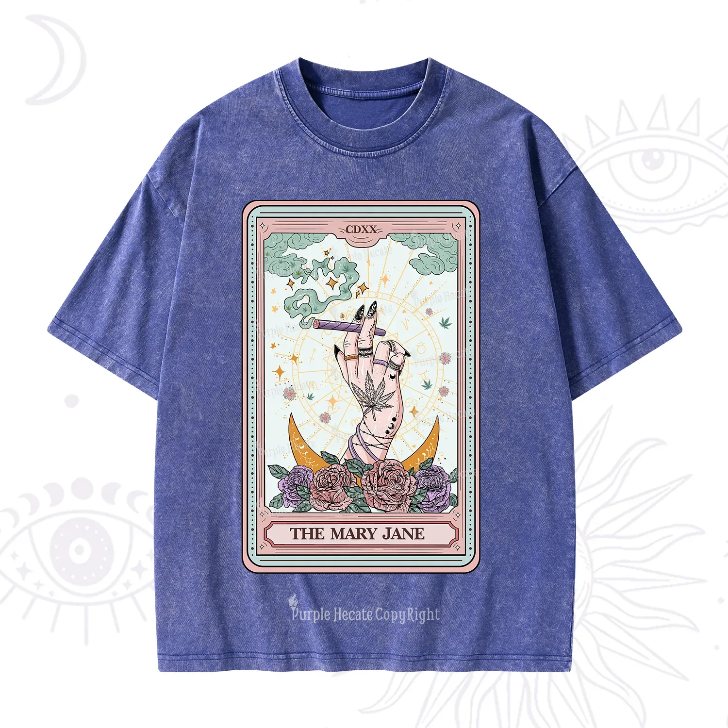Purplehecate The Mary Jane Tarot Washed T-Shirt