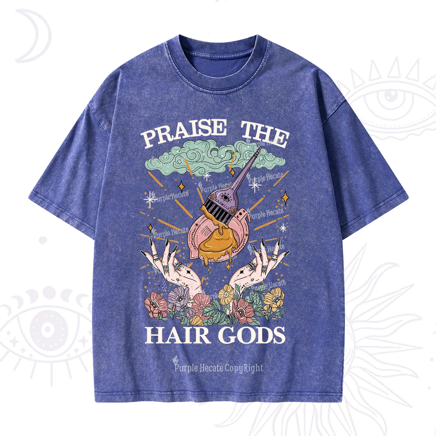 Purplehecate Praise The Hair Gods Washed T-Shirt