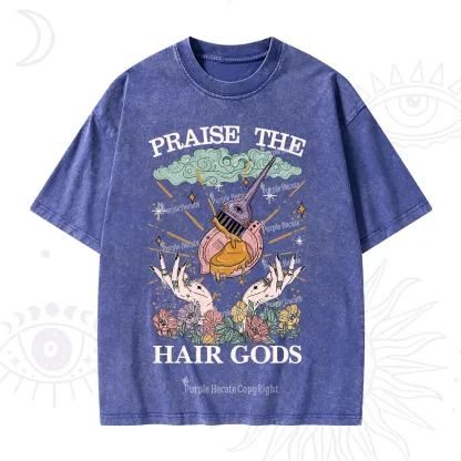Purplehecate Praise The Hair Gods Washed T-Shirt