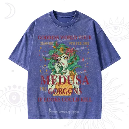 Purplehecate Medusa The Gorgons Washed T-Shirt
