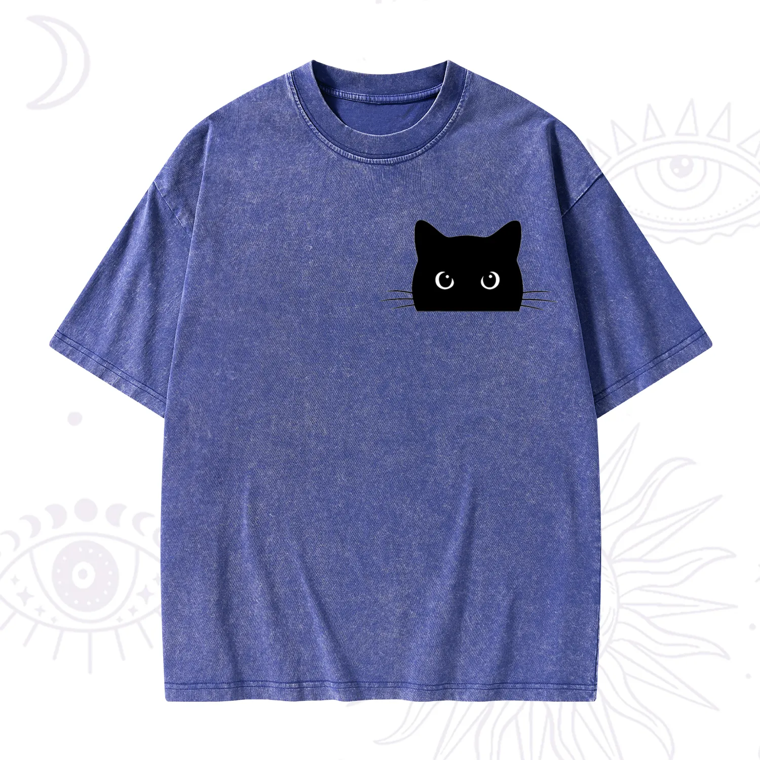 Purplehecate Black Cat Washed T-Shirt