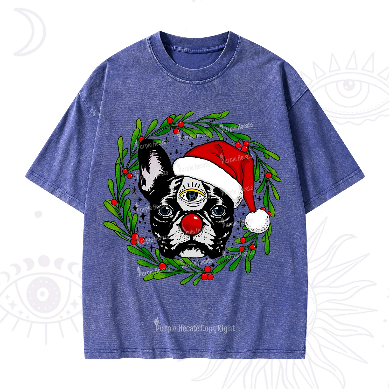 Purplehecate Like A Boss Christmas Washed T-Shirt