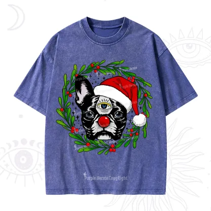 Purplehecate Like A Boss Christmas Washed T-Shirt