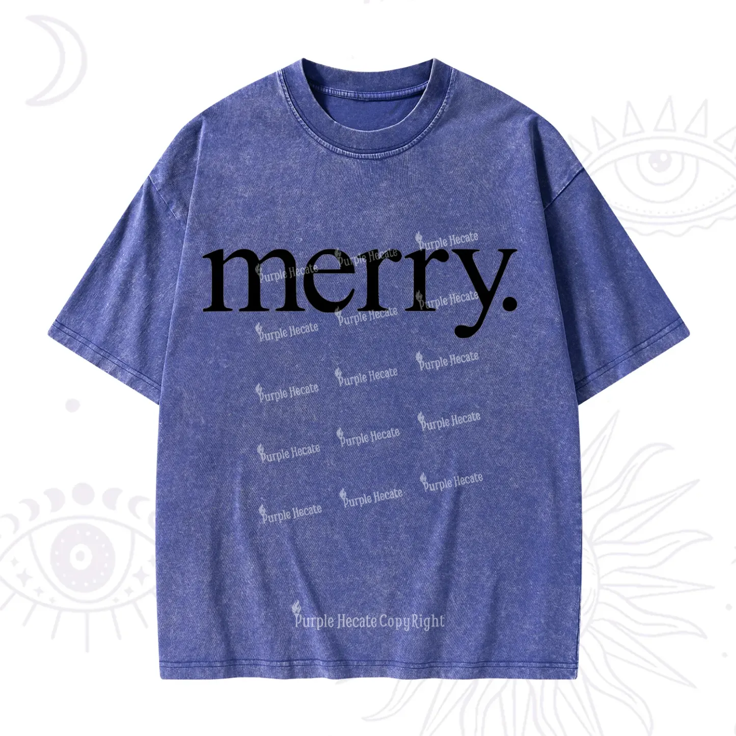 Purplehecate Merry Christmas Washed T-Shirt