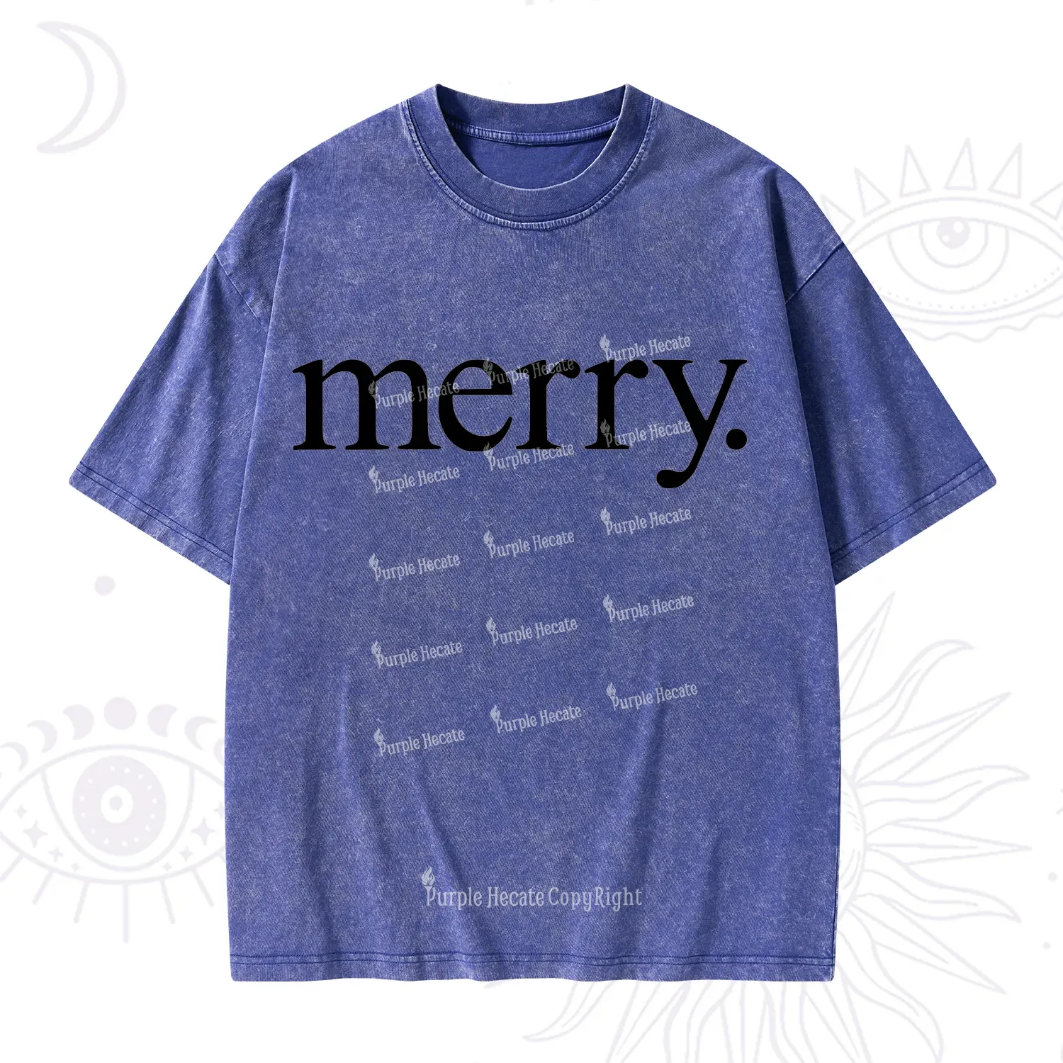 Purplehecate Merry Christmas Washed T-Shirt