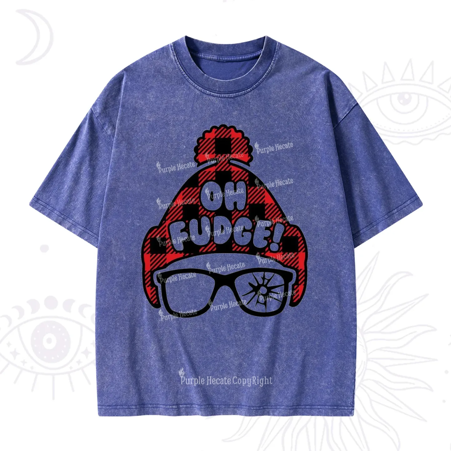 Purplehecate Oh Fudge Christmas Washed T-Shirt