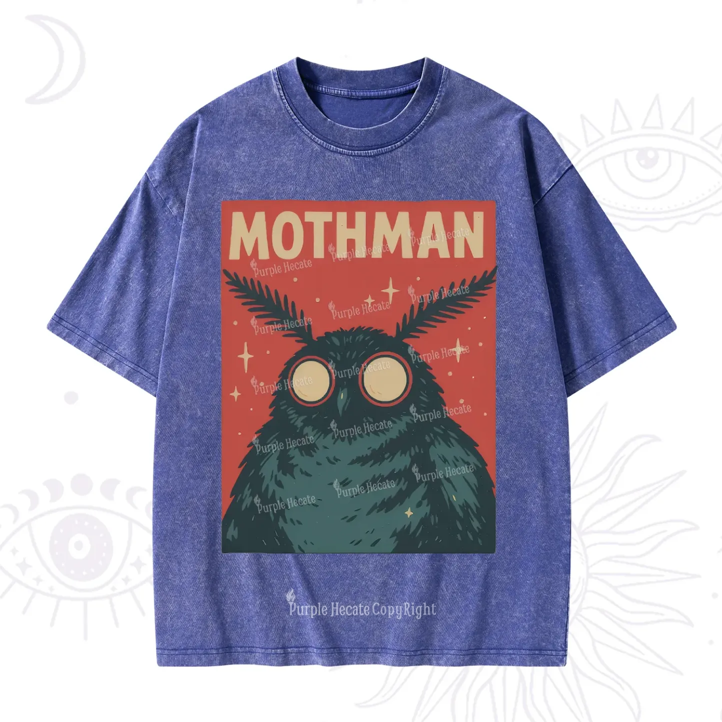 Purplehecate Mothman Washed T-Shirt