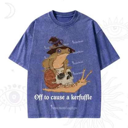 Purplehecate Off To Cause A Kerfuffle Washed T-Shirt